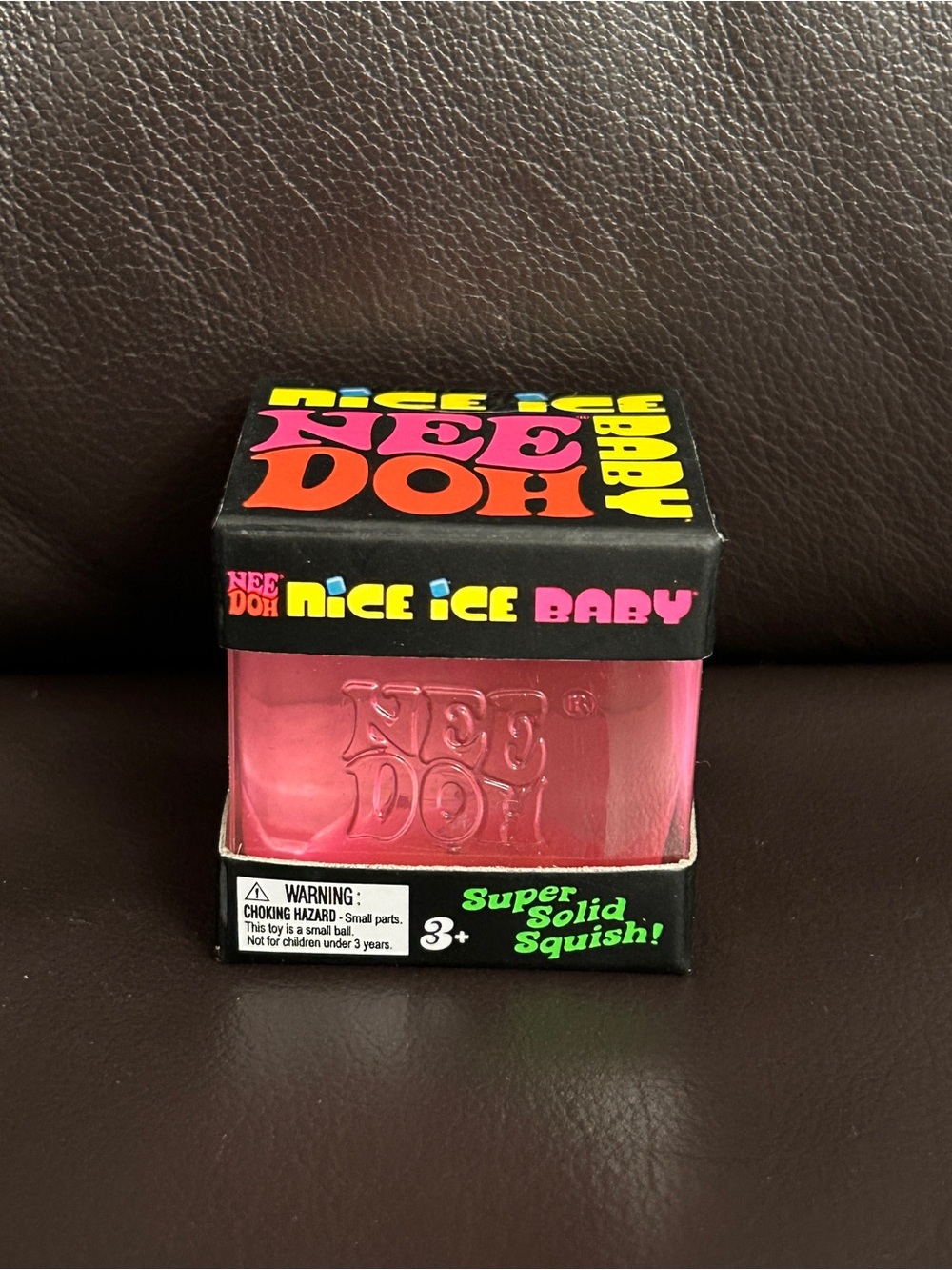 Nee Doh Nice Ice Baby Cube - Pink NEW IN BOX Viral Fidget Squishy Toy
